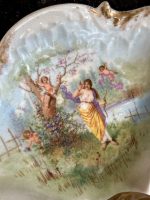 porcelāna trio trauks pasteļtoņos ar zelta krāsas akcentiem, vidēja izmēra (7285) - Image 10