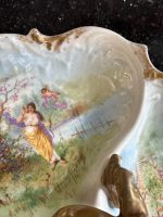 porcelāna trio trauks pasteļtoņos ar zelta krāsas akcentiem, vidēja izmēra (7285) - Image 11