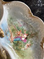 porcelāna trio trauks pasteļtoņos ar zelta krāsas akcentiem, vidēja izmēra (7285) - Image 12