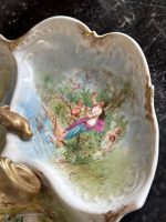 porcelāna trio trauks pasteļtoņos ar zelta krāsas akcentiem, vidēja izmēra (7285) - Image 7
