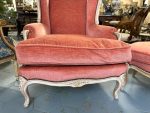 Atpūtas krēsls ar pufu — Luija XV stilā (French Louis XV Style Bergère Armchair with Ottoman) (4617) - Image 11