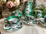 Ekskluzīvs Porcelāna Kafijas un Tējas Servīzes Komplekts 3 Personām (art deco porcelain tea and coffee service) — Art Deco stilā, (4904) - Image 2