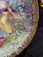 2gab apgleznoti “Limoge” porcelāna šķīvji, pasteļtoņos ar skaistu zelta krāsas detalizāciju, neliela izmēra (7196) - Image 9