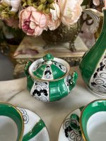 Ekskluzīvs Porcelāna Kafijas un Tējas Servīzes Komplekts 3 Personām (art deco porcelain tea and coffee service) — Art Deco stilā, (4904) - Image 17