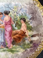 2gab apgleznoti “Limoge” porcelāna šķīvji, pasteļtoņos ar skaistu zelta krāsas detalizāciju, neliela izmēra (7196) - Image 10