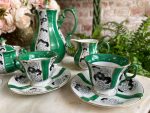 Ekskluzīvs Porcelāna Kafijas un Tējas Servīzes Komplekts 3 Personām (art deco porcelain tea and coffee service) — Art Deco stilā, (4904) - Image 7