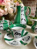 Ekskluzīvs Porcelāna Kafijas un Tējas Servīzes Komplekts 3 Personām (art deco porcelain tea and coffee service) — Art Deco stilā, (4904) - Image 11