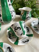 Ekskluzīvs Porcelāna Kafijas un Tējas Servīzes Komplekts 3 Personām (art deco porcelain tea and coffee service) — Art Deco stilā, (4904) - Image 10