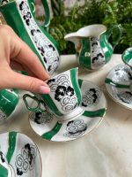 Ekskluzīvs Porcelāna Kafijas un Tējas Servīzes Komplekts 3 Personām (art deco porcelain tea and coffee service) — Art Deco stilā, (4904) - Image 9