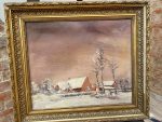 Glezna, zelta krāsas rāmī, maza izmēra (762) - Image 6