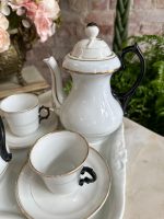 Porcelāna Kafijas un Tējas Servīzes Komplekts ar Paplāti 2 Personām (art deco porcelain tea service for two) — Art Deco stilā, (4897) - Image 4