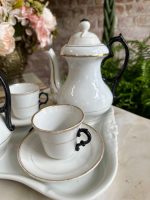 Porcelāna Kafijas un Tējas Servīzes Komplekts ar Paplāti 2 Personām (art deco porcelain tea service for two) — Art Deco stilā, (4897) - Image 2