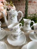 Antīka porcelāna tējas un kafijas servīze 8 personām ar ceriņu dekoru (Antique Porcelain Tea & Coffee Service for 8 Persons) (4895) - Image 8