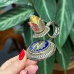 Napoleona Empire stila Miniatūra Izmēra Svečturis ar Ērgli (4525)