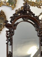 Liela Izmēra Koka Spogulis ar Ļoti Smalkiem Kokgriezumiem, Smags Pēc Svara (5156) - Image 5