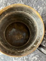 Vēsturisks gravēts bronzas kauss ar vāku — dāvinājums ugunsdzēsēju brigādei (antique bronze tankard) (6840) - Image 28