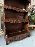 Grezns franču valrieksta šķīvju plaukts vaisselier — Luija XV stilā, Francija, 19. gs. (antique french wall plate rack) (3688) - Image 3