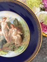 tumši zils porcelāna šķīvis, vidēji maza izmēra (7199) - Image 3
