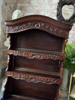 Grezns franču valrieksta šķīvju plaukts vaisselier — Luija XV stilā, Francija, 19. gs. (antique french wall plate rack) (3688) - Image 12
