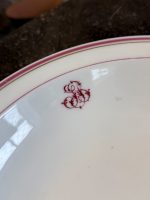 porcelāna servīze ar rozā krāsas detalizāciju un iniciāļiem (6929) - Image 5