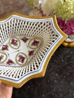 "Limoge" porcelāna trauciņš ar ziedu motīvu un zelta krāsas akcentu, vidēja izmēra (7200) - Image 6