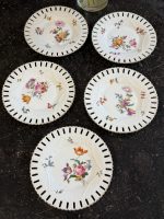 5gab porcelāna šķīvji ar ziedu motīvu (6926) - Image 2