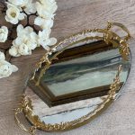 small antique mirror vanity tray