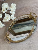 small antique mirror vanity tray