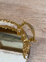 Spoguļa Paplāte ar Bronzas Detaļām (small antique mirror vanity tray) — Historisma stilā, (5587) - Image 6