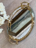 Spoguļa Paplāte ar Bronzas Detaļām (small antique mirror vanity tray) — Historisma stilā, (5587) - Image 4