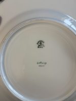 Antīki Limoges porcelāna šķīvji ar sudraba bezdelīgām (4 gab.) — Francija (Antique Limoges porcelain plates in Art Deco style) (6874) - Image 10