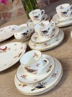 Ekskluzīva antīka Royal Doulton kaula porcelāna tējas servīze "Savvaļas putni" — ap 1920.–1930. gadiem, 6 personām (5766) - Image 8