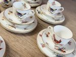 Ekskluzīva antīka Royal Doulton kaula porcelāna tējas servīze "Savvaļas putni" — ap 1920.–1930. gadiem, 6 personām (5766) - Image 11