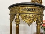 Apaļā Konsole ar Melno Marmoru — Luija XVI Stils, Francija, circa 1900–1920 (4594) - Image 3