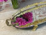 spoguļa paplāte, liela izmēra "vanity mirror tray / plateau de toilette" , spogulis ir novecojis ar pleķiem (5790) - Image 14