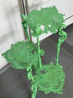 etažeris ziediem, zaļā krāsā ar 3 plauktiem, vidēja izmēra, smags (6833) - Image 5