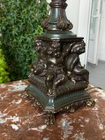 Liela, metāla, galda lampa ar eņģeļiem (2637) - Image 6