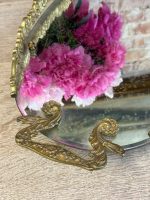 spoguļa paplāte, liela izmēra "vanity mirror tray / plateau de toilette" , spogulis ir novecojis ar pleķiem (5790) - Image 5