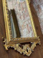 Grezns zeltīts sienas spogulis ar faceti — rokoko stilā (gilt rococo wall mirror) (6269) - Image 10