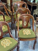Exclusive Empire style set with 6 chairs, 4 chairs without armrests, 2 chairs with armrests, with bronze detailing (7094) - Image 12