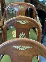 Exclusive Empire style set with 6 chairs, 4 chairs without armrests, 2 chairs with armrests, with bronze detailing (7094) - Image 26