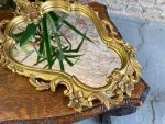 Gold Colored Mirror, Small Size, Plastic (3470) - Image 2