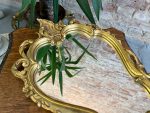 Gold Colored Mirror, Small Size, Plastic (3470) - Image 6