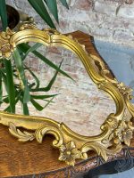 Gold Colored Mirror, Small Size, Plastic (3470) - Image 4