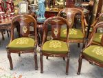Exclusive Empire style set with 6 chairs, 4 chairs without armrests, 2 chairs with armrests, with bronze detailing (7094) - Image 3