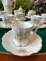 Antīka porcelāna tējas un kafijas tasīšu servīze 12 personām ar ābeļziedu dekoru (Antique Porcelain Tea & Coffee Cup Service for 12 Persons) (3833) - Image 8
