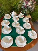 Antīka porcelāna tējas un kafijas tasīšu servīze 12 personām ar ābeļziedu dekoru (Antique Porcelain Tea & Coffee Cup Service for 12 Persons) (3833) - Image 14