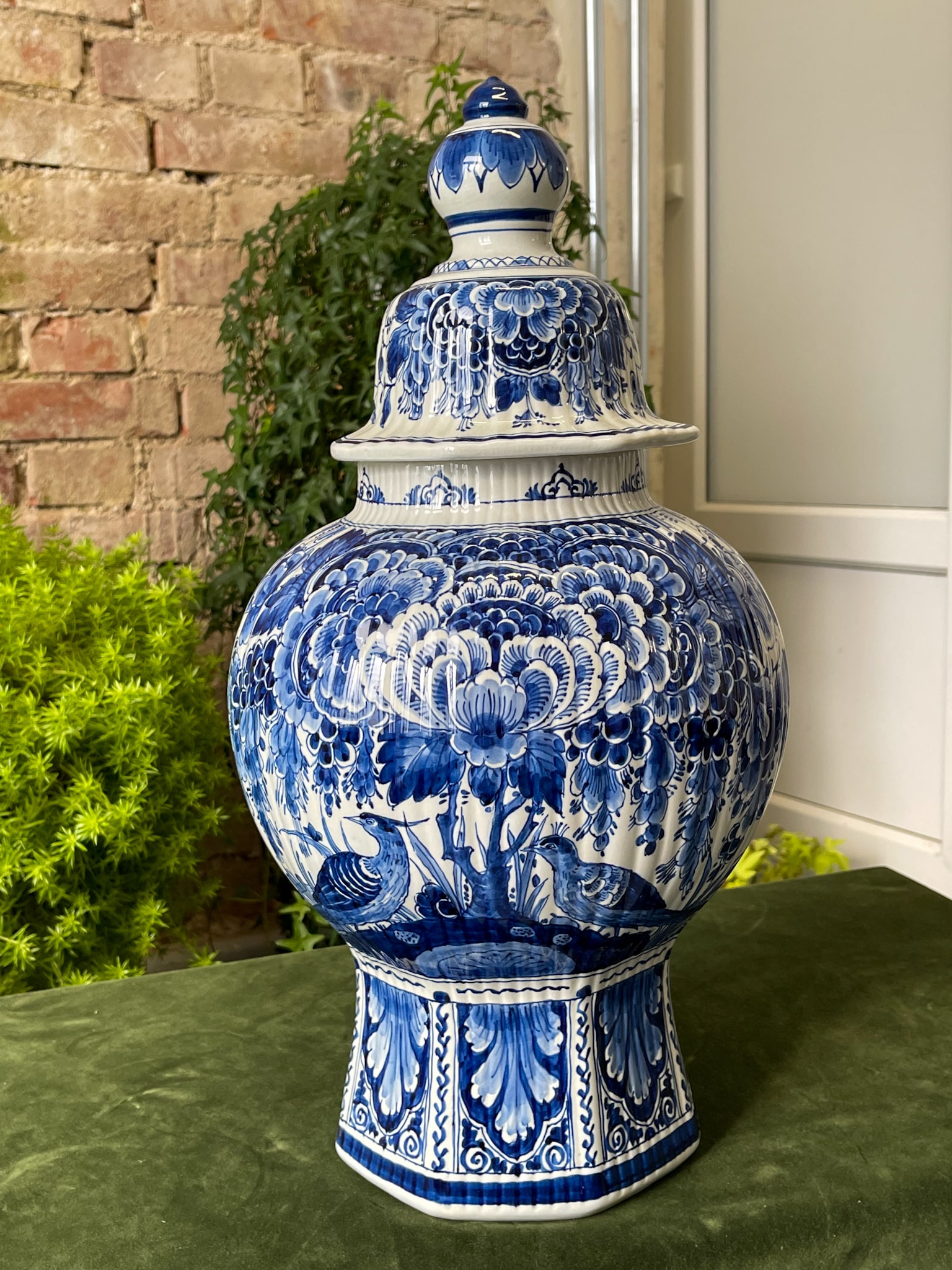 Sena Vāze "Delft" ar vāku, liela izmēra, smaga (2650) - Image 1