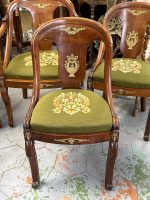 Exclusive Empire style set with 6 chairs, 4 chairs without armrests, 2 chairs with armrests, with bronze detailing (7094) - Image 15