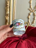 Maza Izmēra Porcelāna Krūzīte ar Ziedu Motīviem, "Limoge" (4012)